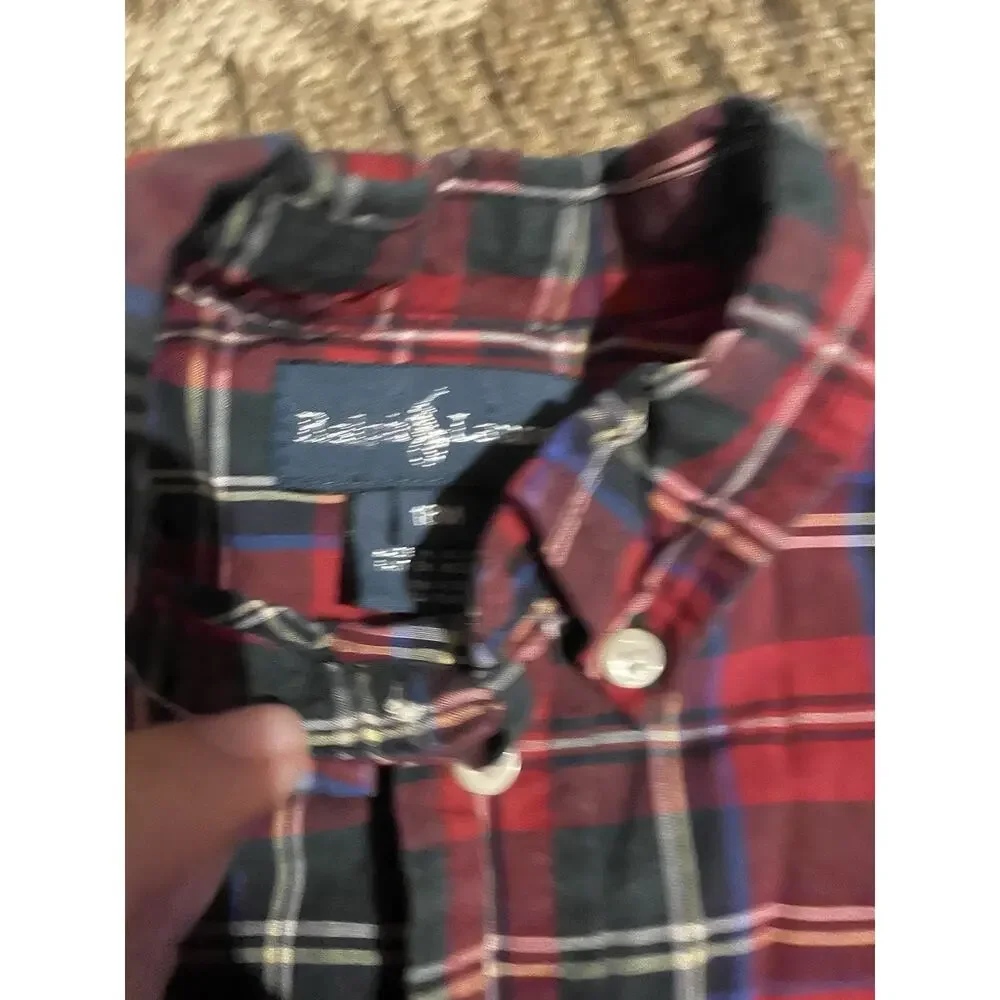 Ralph Lauren Holiday Polo Plaid Button Down Oxford Shirt Red Green Boys 18 Month
